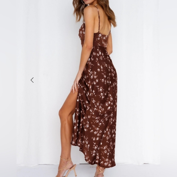 Hello Molly Gimme Whiplash Midi Dress Brown. Size XS NWT - Picture 15 of 16